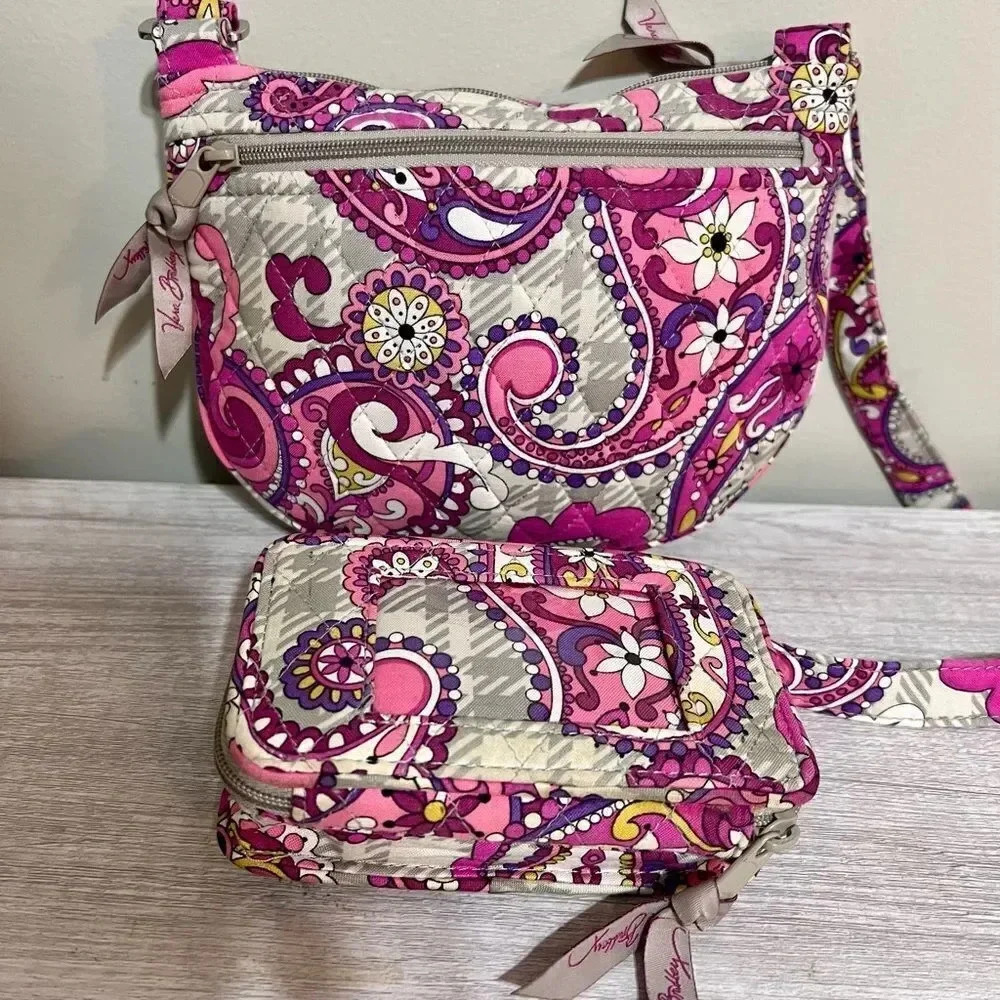 Vera Bradley Paisley Meets Plaid Clare Wallet & Crossbody Bag